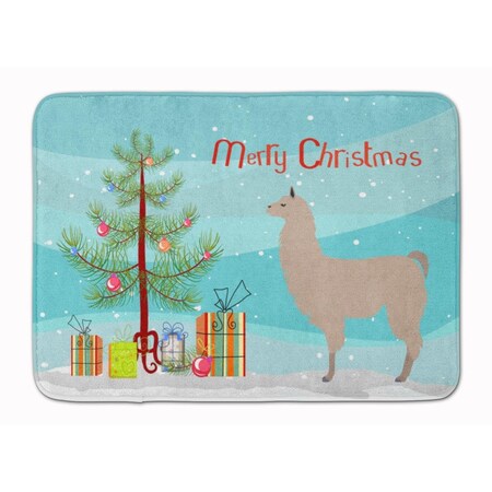 Carolines Treasures Llama Christmas Machine Washable Memory Foam Mat BB9283RUG